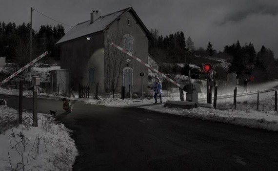 Railcrossing in Lozere Photo Art Alastair Magnaldo